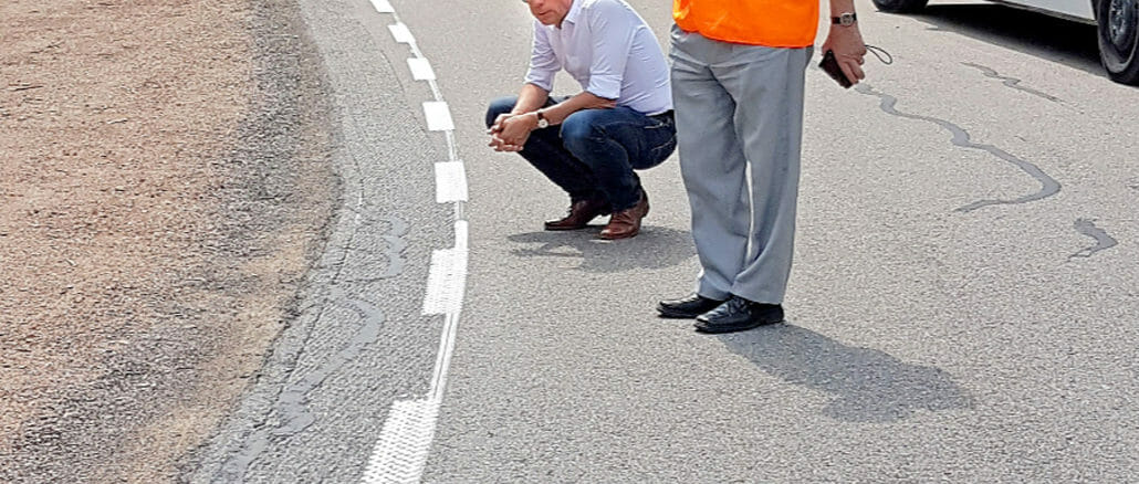 neue Straßenmarkierung LASUV