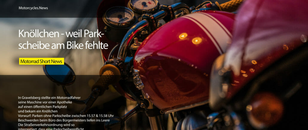 Parkscheibenpflicht für Motorräder Motorrad News Thumbnail