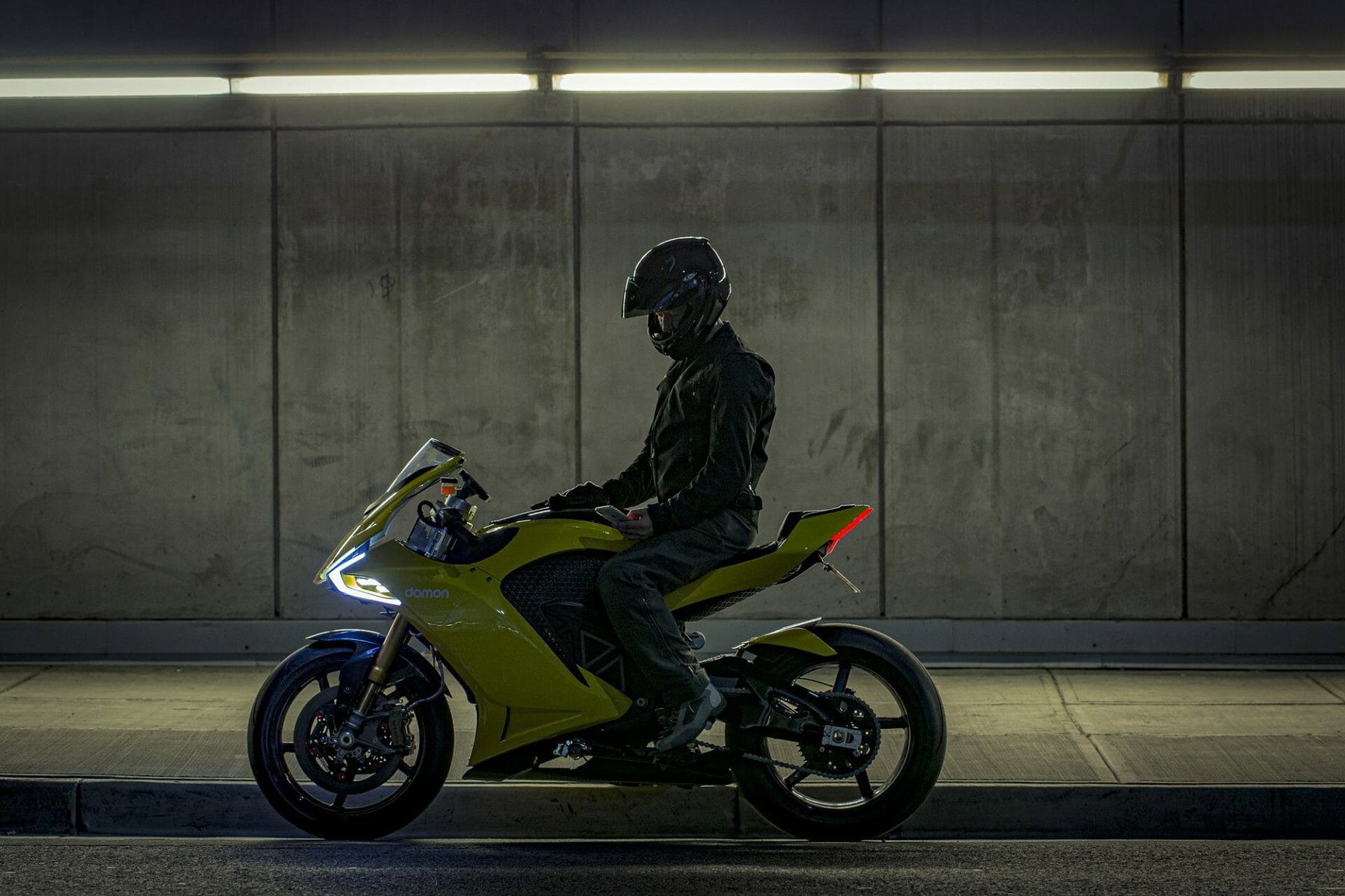 Picture of Damon Hypersport, electric sports motorcycle with a lot of technology ...