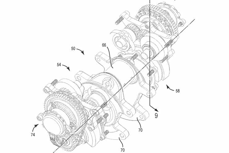 Patent: Harley-Davidson V-Twin engine with variable valve timing 32 Harley Davidson Motor mit variabler Ventilsteuerung 4