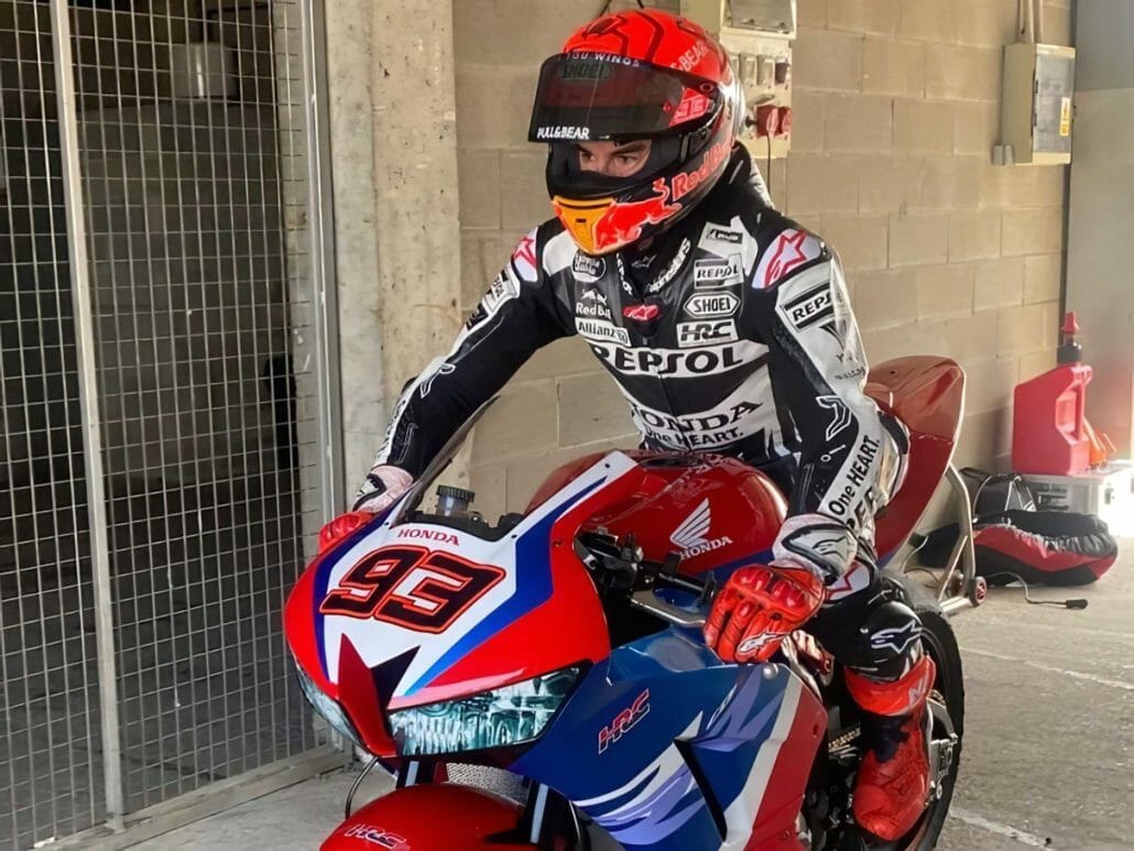 Marquez back on the bike 2 Marc Marquez Test CBR600RR