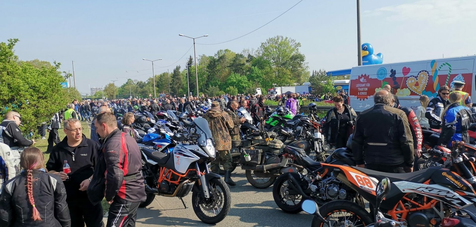 More than 13,000 bikers at the May 1 meeting in Nuremberg 25 1 Mai Nuernberg