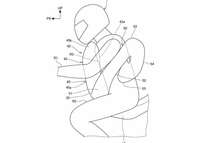 Honda develops motorcycle-mounted airbags for greater safety 75 2023 Honda Motorradairbag 5