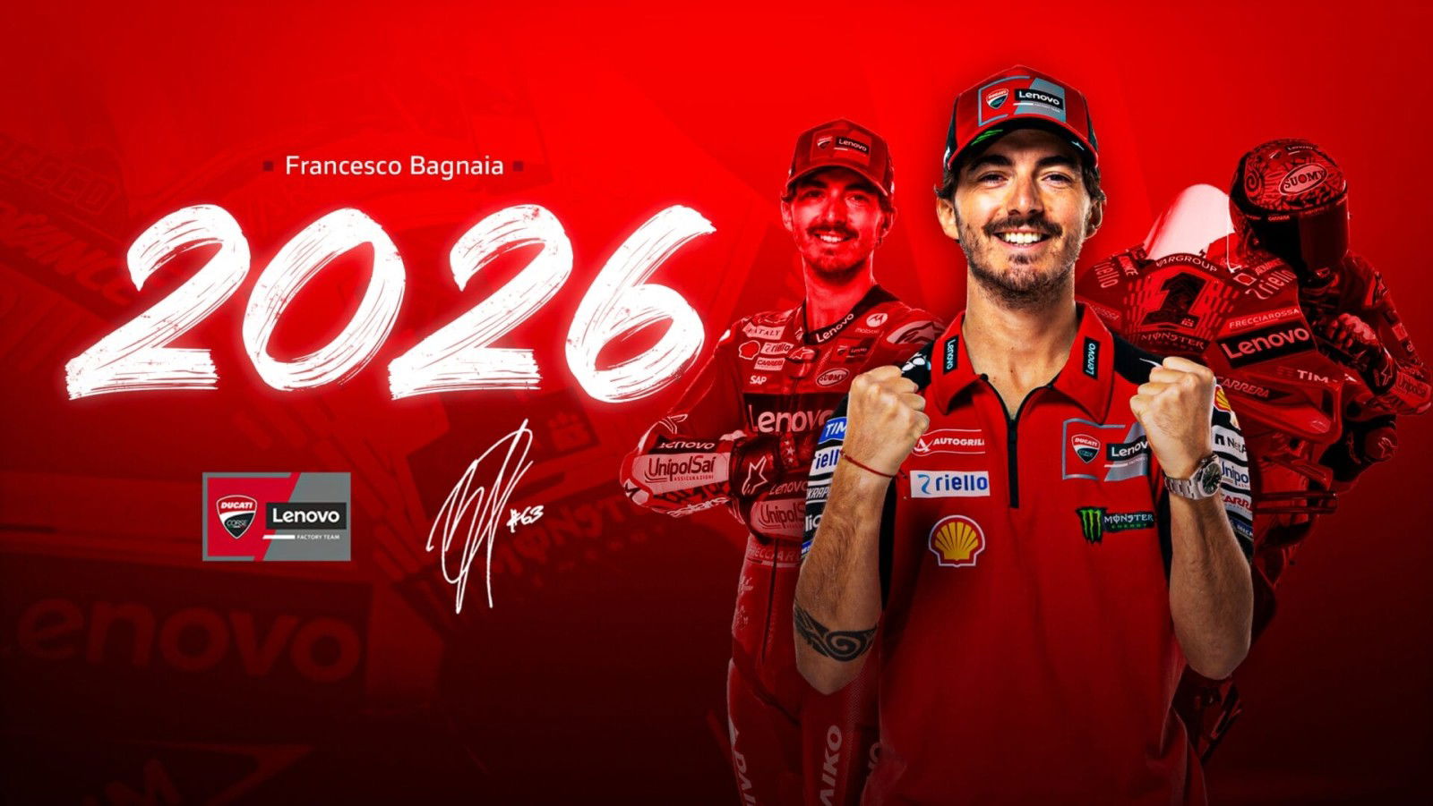 Ducati and Bagnaia continue their success story: contract extension until 2026 25 Pecco 2026 HOR UC608642 High