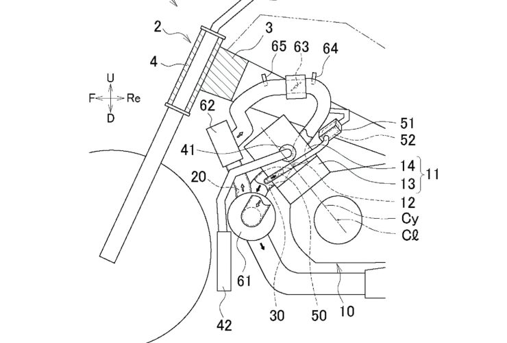 Yamaha's e-turbo future: patent shows electrically assisted turbo technology for motorcycles 57 Yamaha E Turbo Patent 1 1