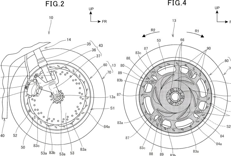 Revolution am Vorderrad: Honda entwickelt neuartiges Brems- und Felgendesign zur Reduzierung von Reifentemperaturen 63 Honda Patent Bremssystem 2 1