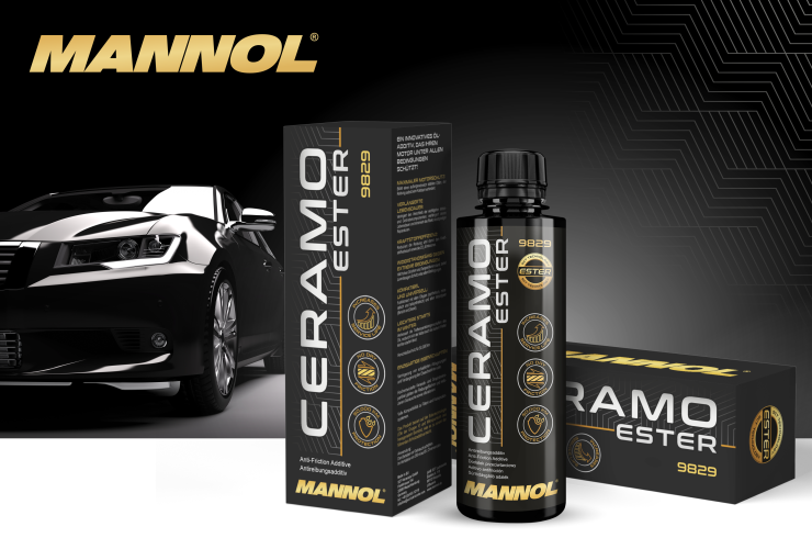 Klar strukturiert und weltweit einsetzbar: Das Ceramo Ester Additiv in der neuen 250-ml-Kartonverpackung 69 MANNOL Ceramo Ester 9829